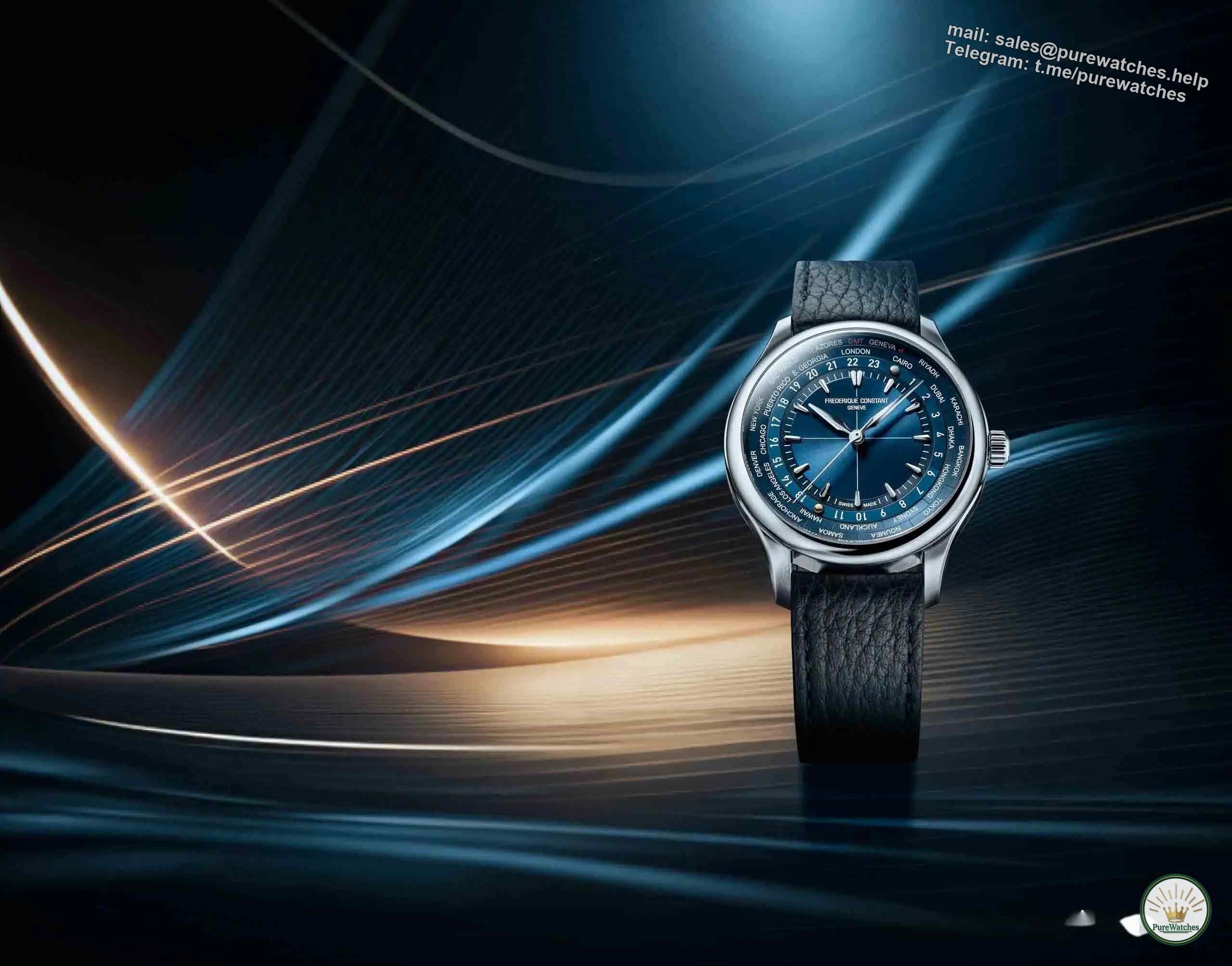 What brand is Frederique Constant? Frederique Constant FC-718 movement world time zone watch released! A must-have for collectors!