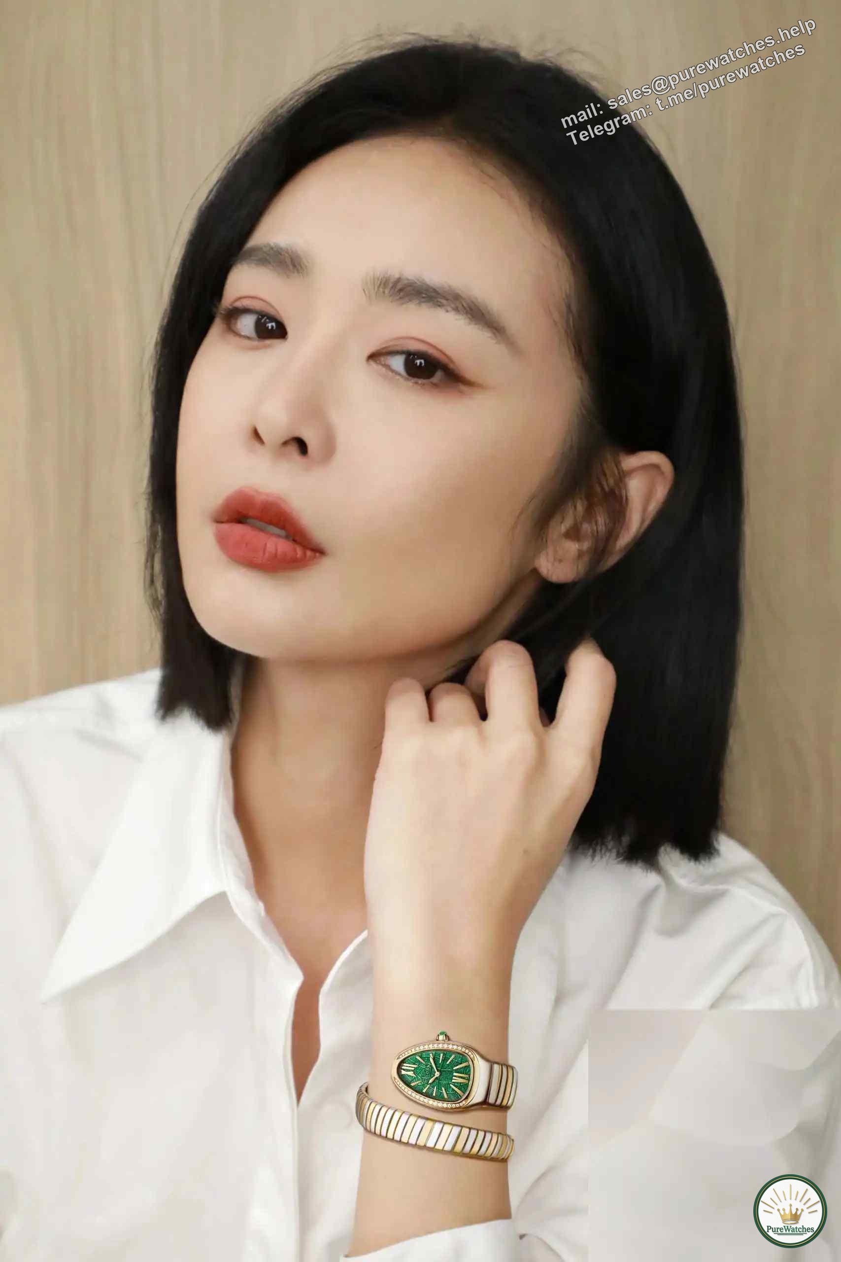 Same style as Zhao Lusi! The Bvlgari Snake watch embodies the poetic resonance of elegance and nature!