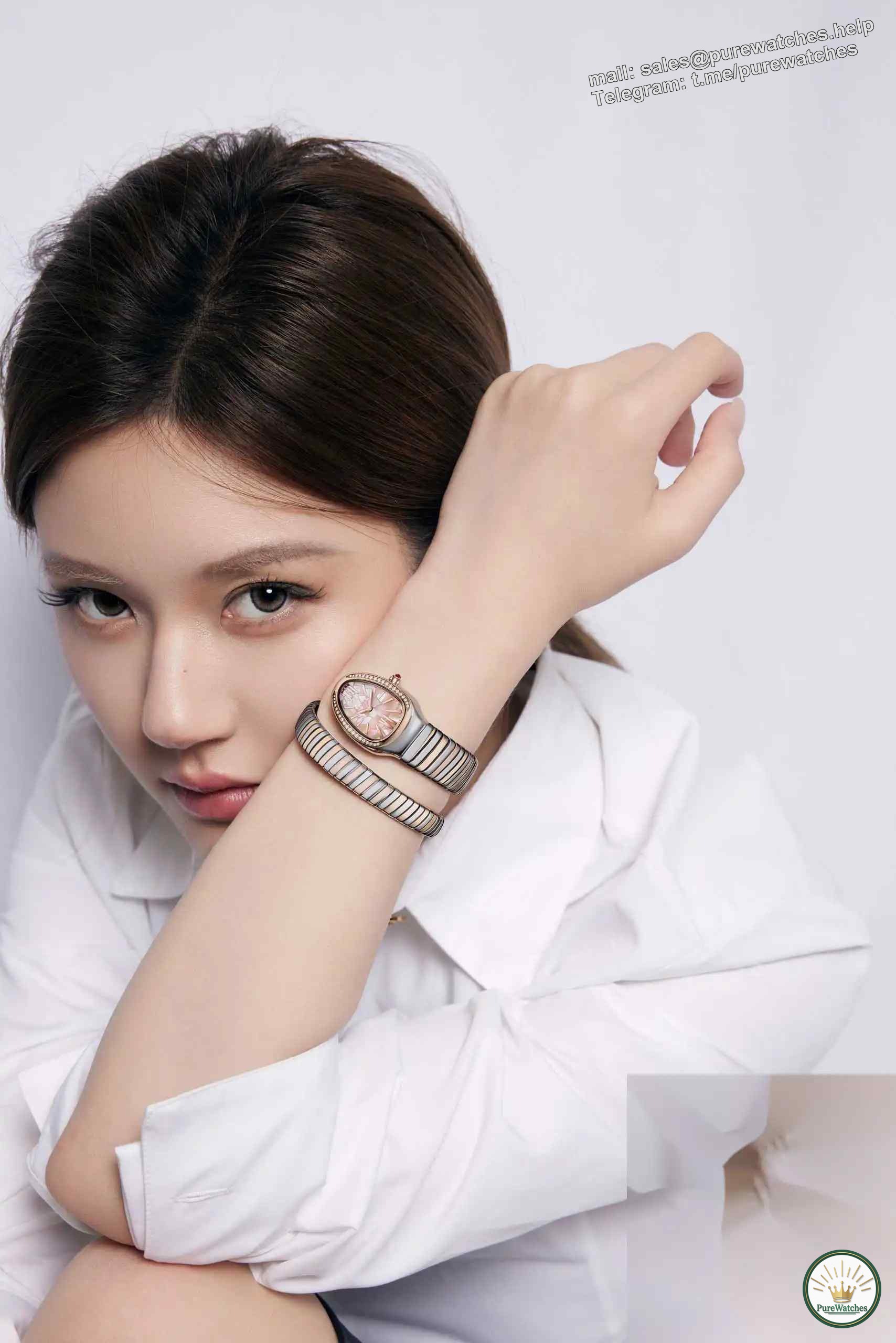 Same style as Zhao Lusi! The Bvlgari Snake watch embodies the poetic resonance of elegance and nature!