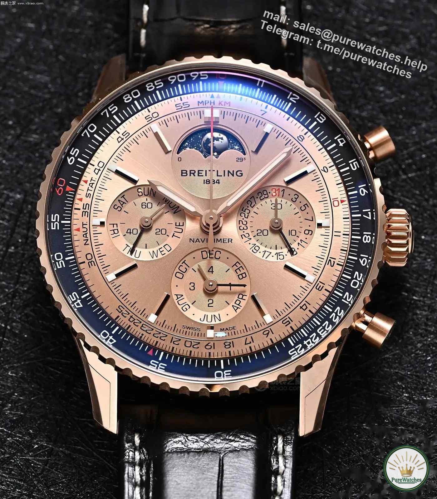 Can’t afford a Rolex? Breitling platinum ring ice blue dial watch gives you the same noble experience