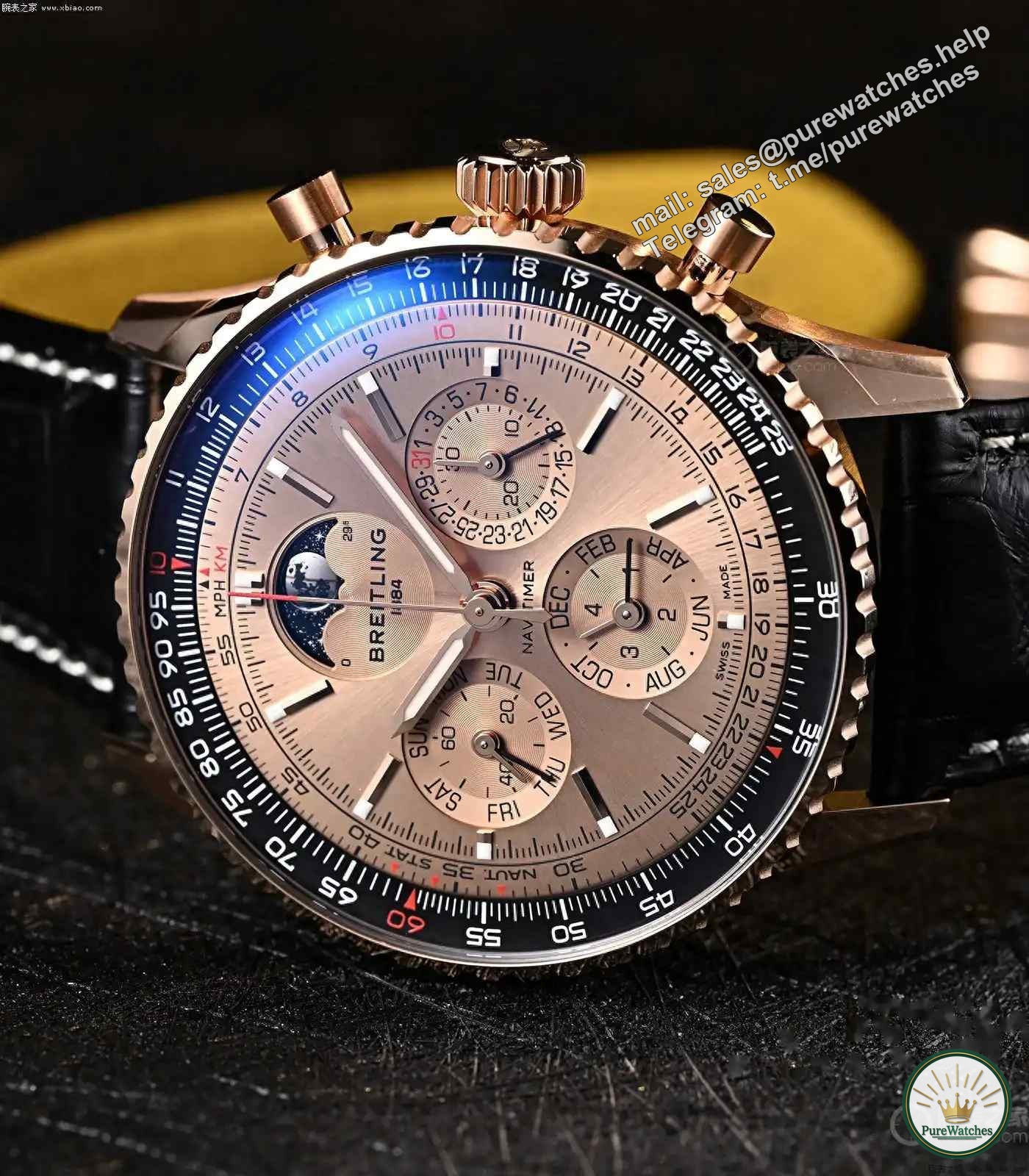 Can’t afford a Rolex? Breitling platinum ring ice blue dial watch gives you the same noble experience