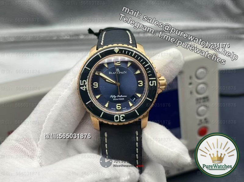 ZF Blancpain Luminous 50mm replica: 300 meters waterproof + sapphire bezel, the original version costs 200,000 and only costs 30 copies