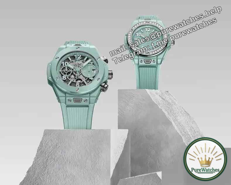 Grayish blue + mint green! Hublot’s new couple’s watch pair creates spring wrist fashion
