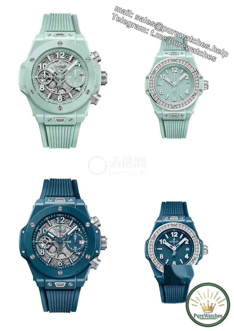 Grayish blue + mint green! Hublot’s new couple’s watch pair creates spring wrist fashion