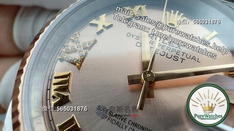 Good news for small wrists! Get your hands on the VS factory 36mm gold log, the champagne gold dial is breathtakingly beautiful!