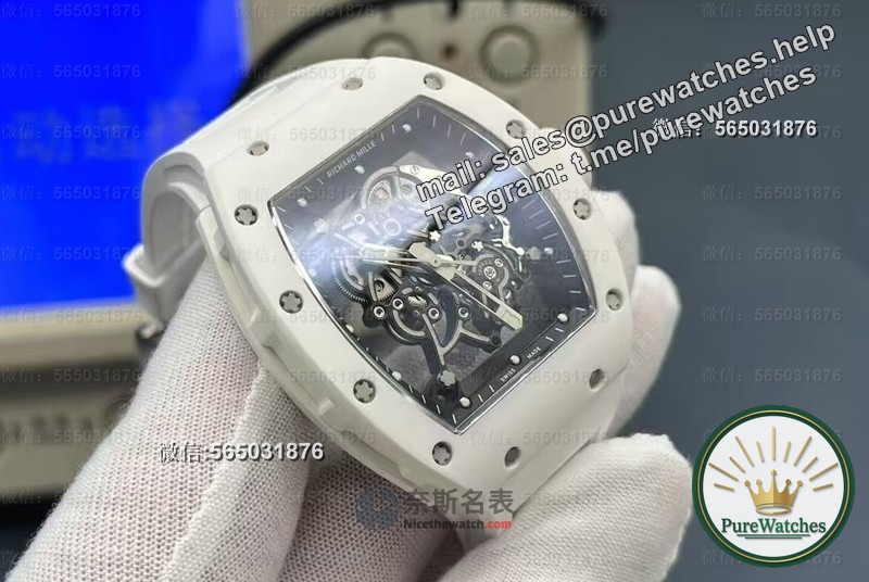 Is there a big difference compared to the genuine product? Analysis of the advantages and disadvantages of ZF factory RM-055 white ceramic V3 replica watch!