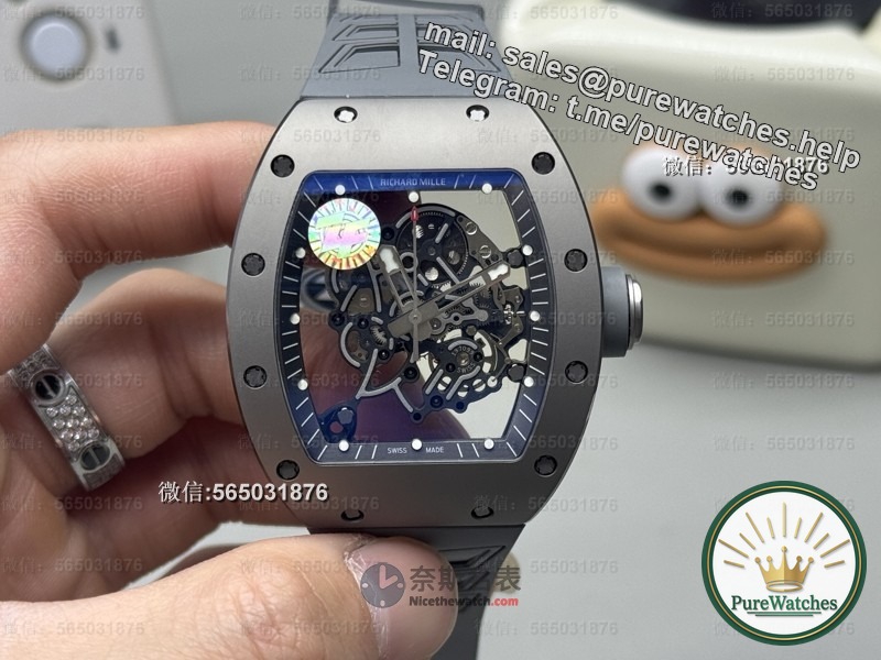 2025 replica watch king explodes! Actual measurement of RM055 gray ceramic from ZF factory shows that the hardness of nano-ceramic exceeds the traditional one by 30%!