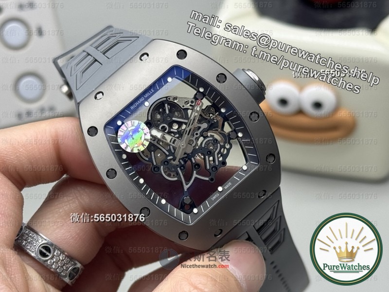 2025 replica watch king explodes! Actual measurement of RM055 gray ceramic from ZF factory shows that the hardness of nano-ceramic exceeds the traditional one by 30%!