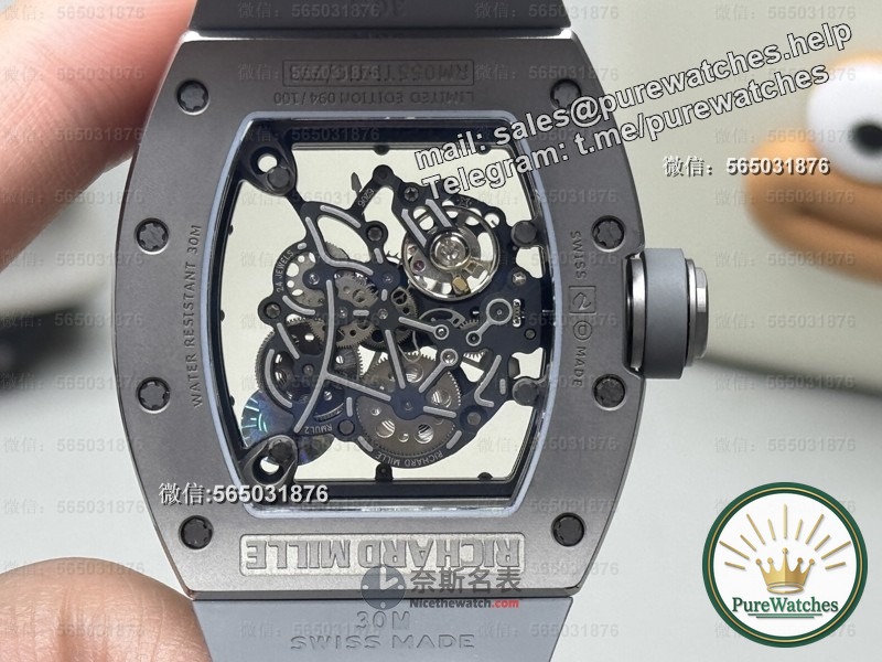 2025 replica watch king explodes! Actual measurement of RM055 gray ceramic from ZF factory shows that the hardness of nano-ceramic exceeds the traditional one by 30%!