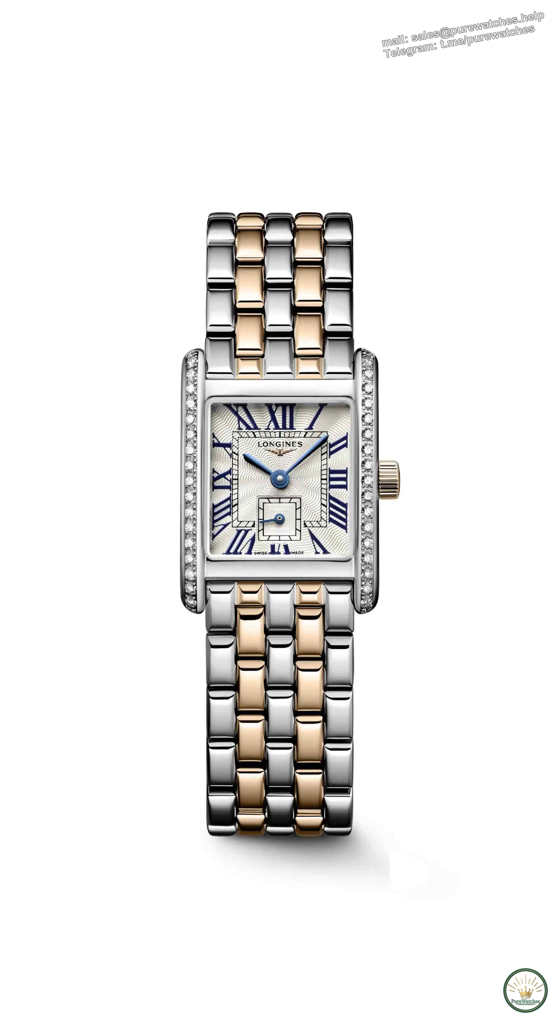 Two-tone aesthetics + diamond-encrusted design, why is the Longines Mini Datro Wiener watch so elegant?