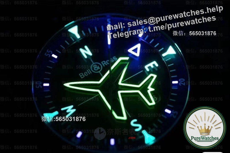 Shocking! M+ factory Bell & Ross BR03 has been exposed with luminous effect. This time even the pilots can’t tell the real thing from the fake one!