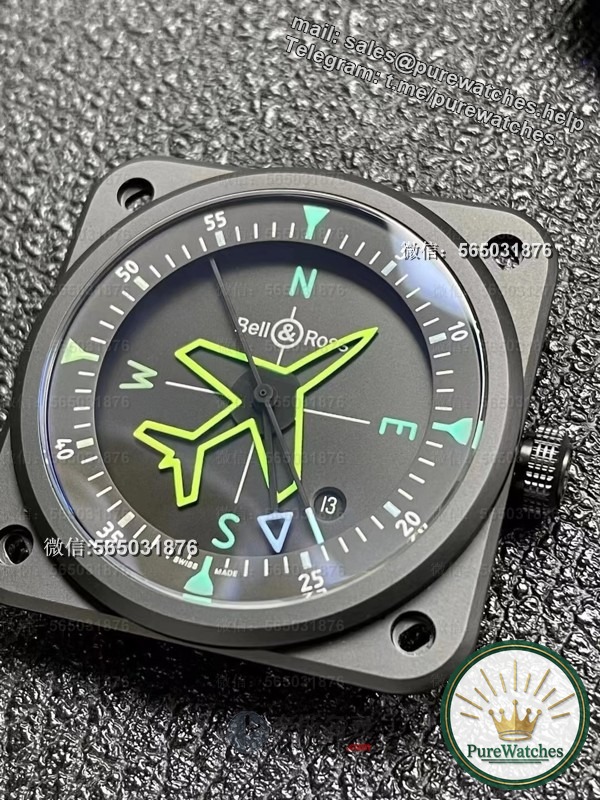 Shocking! M+ factory Bell & Ross BR03 has been exposed with luminous effect. This time even the pilots can’t tell the real thing from the fake one!