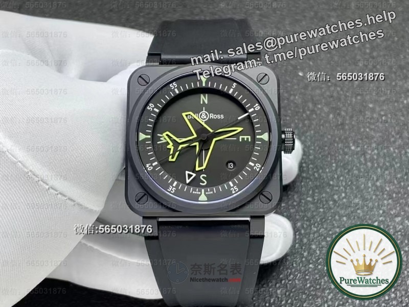 Shocking! M+ factory Bell & Ross BR03 has been exposed with luminous effect. This time even the pilots can’t tell the real thing from the fake one!
