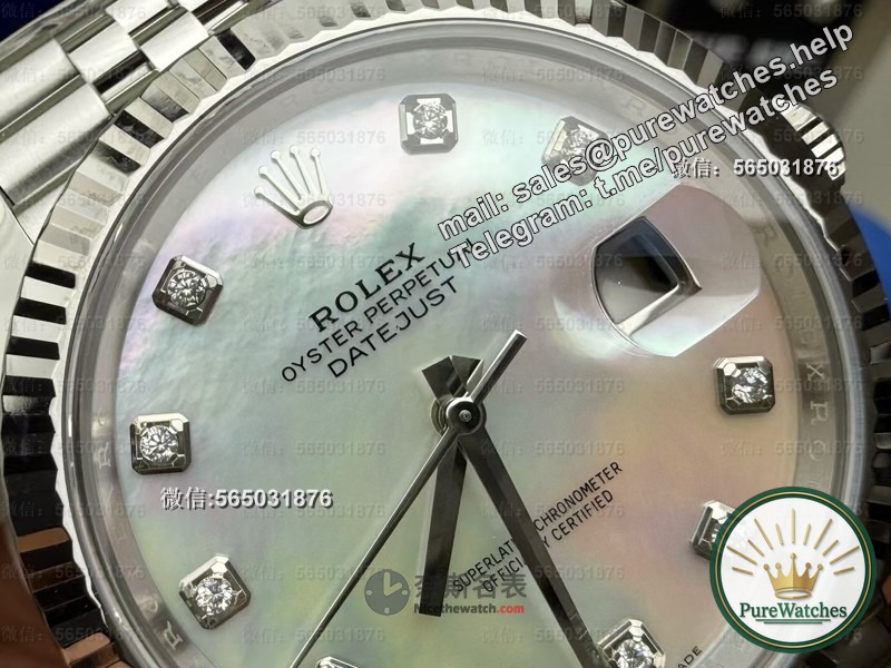 Clean factory Rolex mother-of-pearl disc log is absolutely stunning! Colorful dial + 70 hours power reserve, small wrists can rush with eyes closed!