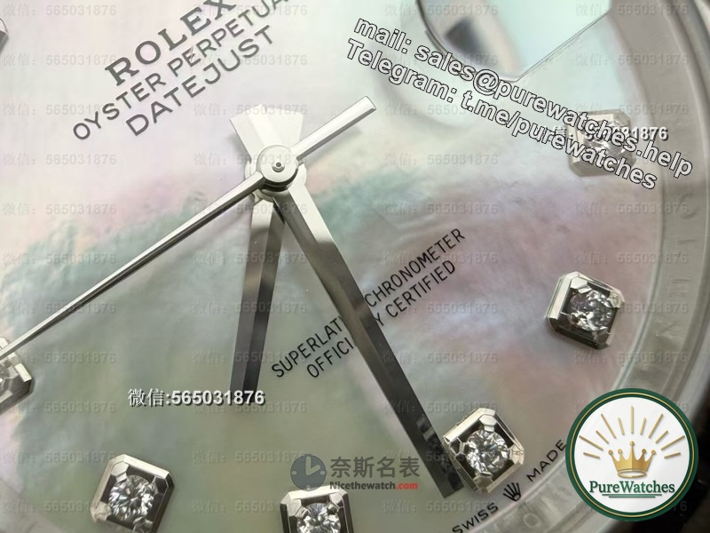 Clean factory Rolex mother-of-pearl disc log is absolutely stunning! Colorful dial + 70 hours power reserve, small wrists can rush with eyes closed!
