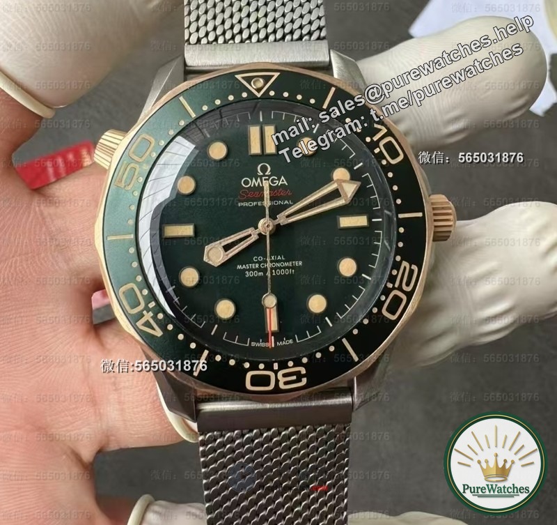 VS Factory 2025 Omega Seamaster 300 Bronze Gold Titanium Review: The ultimate choice for 007 Bond?