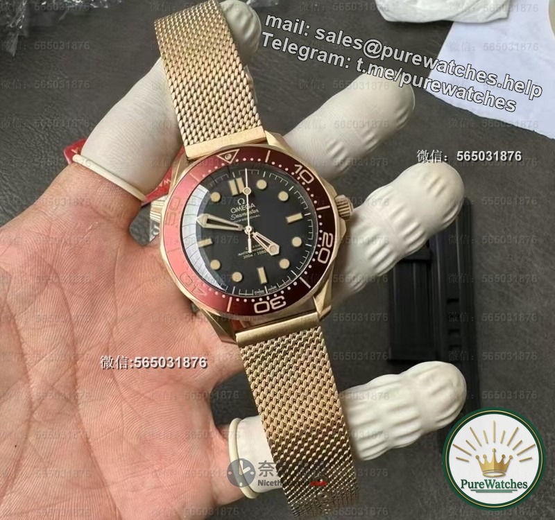 [2025 King’s New Product] VS Factory Bronze Gold Seahorse 300 arrives! The burgundy red bezel is breathtakingly beautiful!