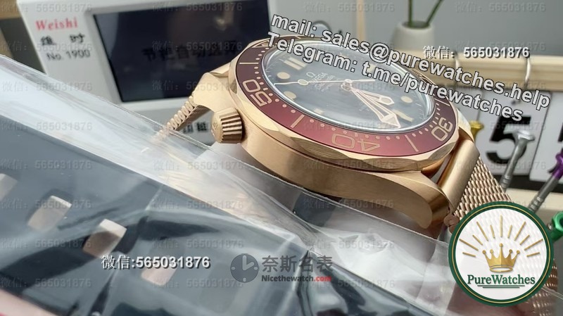 [2025 King’s New Product] VS Factory Bronze Gold Seahorse 300 arrives! The burgundy red bezel is breathtakingly beautiful!