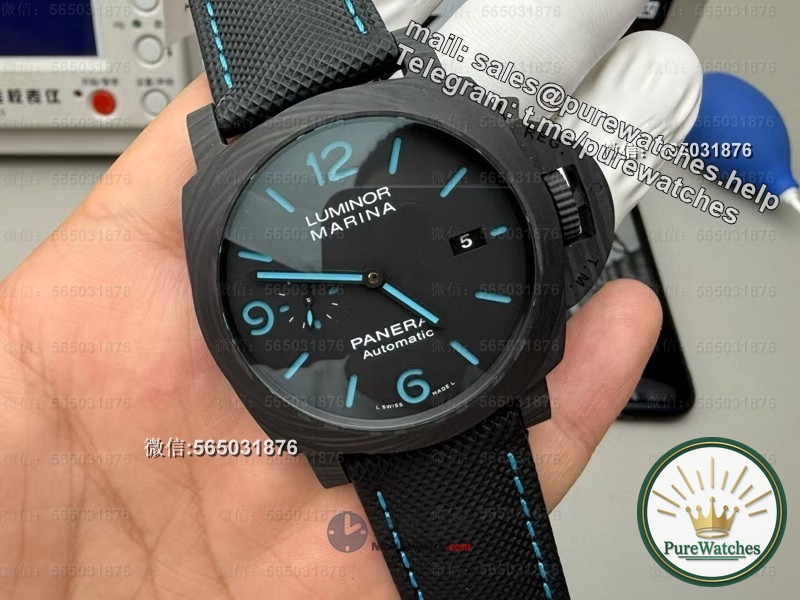 Lightweight artifact! Actual measurement of VS factory PAM01661 carbon fiber watch, the luminous effect is amazing!
