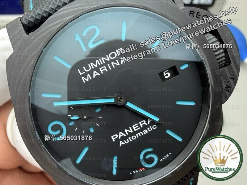 Lightweight artifact! Actual measurement of VS factory PAM01661 carbon fiber watch, the luminous effect is amazing!