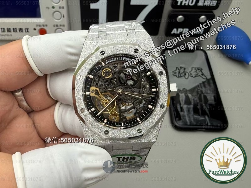 THB Factory Audemars Piguet Frost Gold 15407 V2 version real shot, flashing so brightly that I can’t open my eyes!