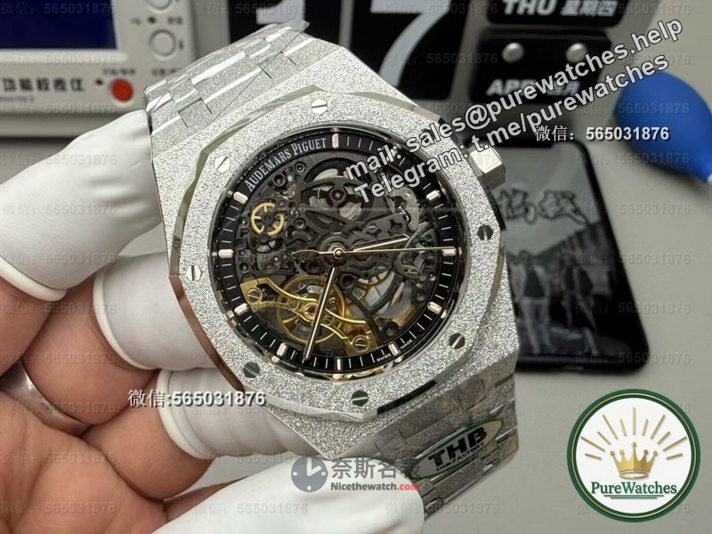 THB Factory Audemars Piguet Frost Gold 15407 V2 version real shot, flashing so brightly that I can’t open my eyes!