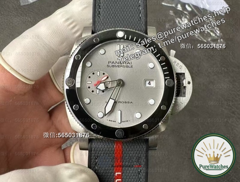 The hottest item in 2025! VS factory Panerai 1681 real shot! The red and gray color scheme of Luna Rossa is so explosive!