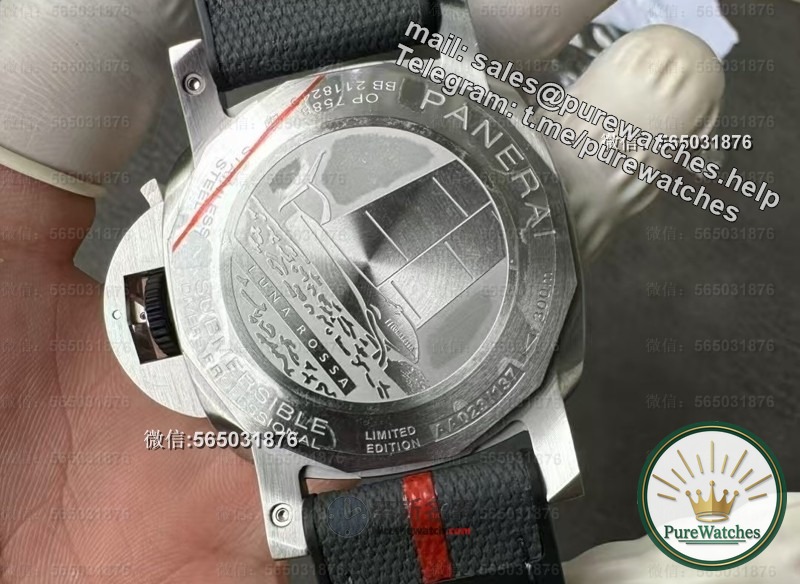 The hottest item in 2025! VS factory Panerai 1681 real shot! The red and gray color scheme of Luna Rossa is so explosive!