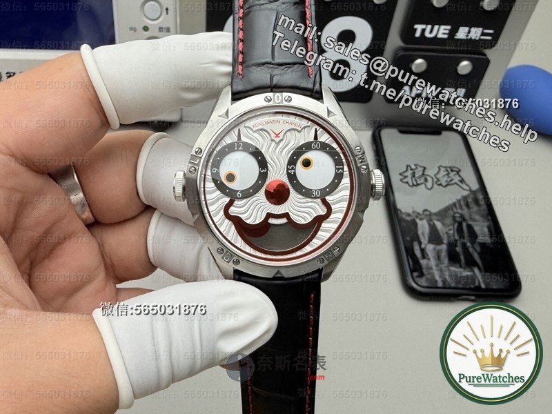 The moon phase function is perfectly restored! V9 factory Russian clown watch actually tested, the workmanship is as fine as the original!