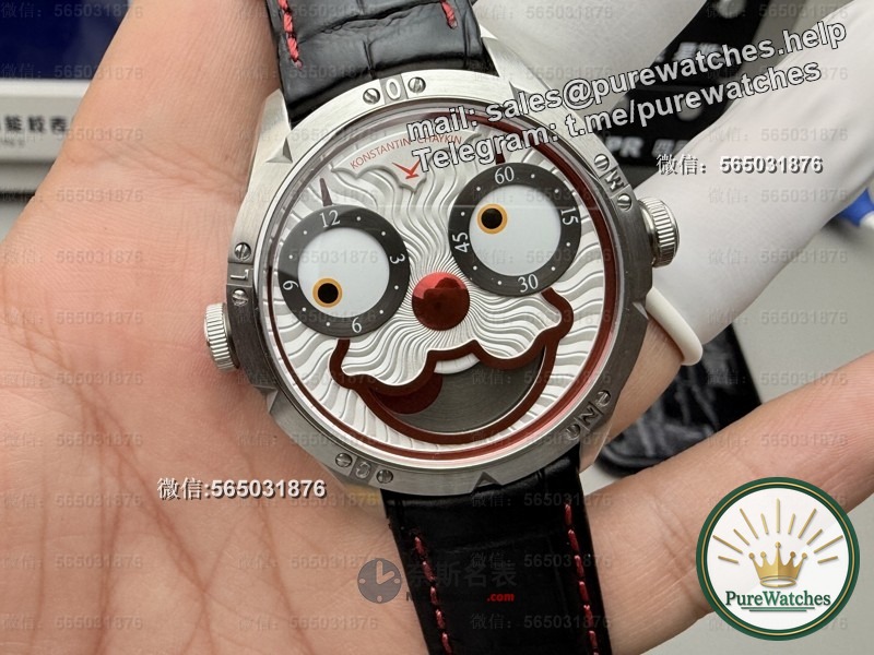 The moon phase function is perfectly restored! V9 factory Russian clown watch actually tested, the workmanship is as fine as the original!