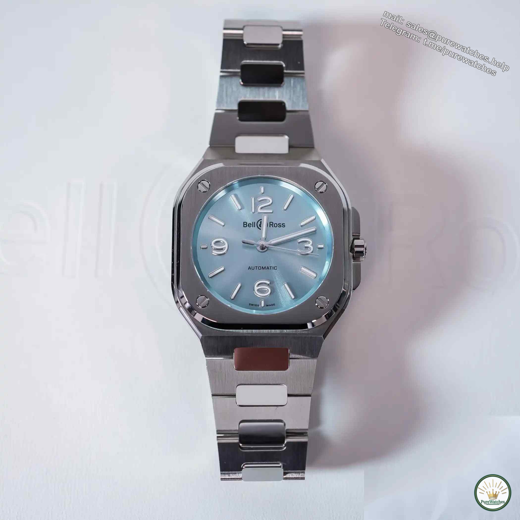 Say goodbye to big dials! In-depth review of BR-05 36mm ice blue disk, unisex design suitable for both men and women