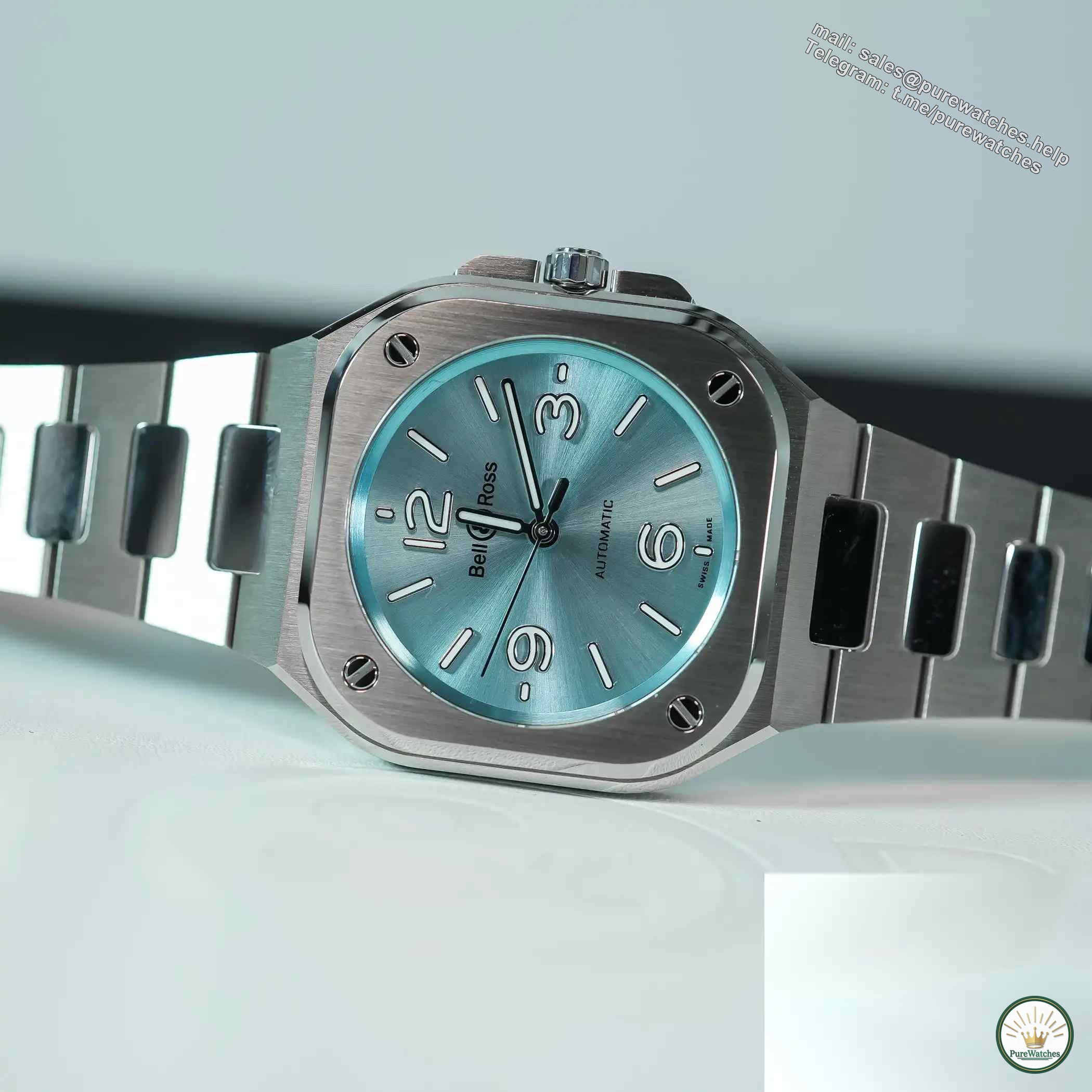 Say goodbye to big dials! In-depth review of BR-05 36mm ice blue disk, unisex design suitable for both men and women