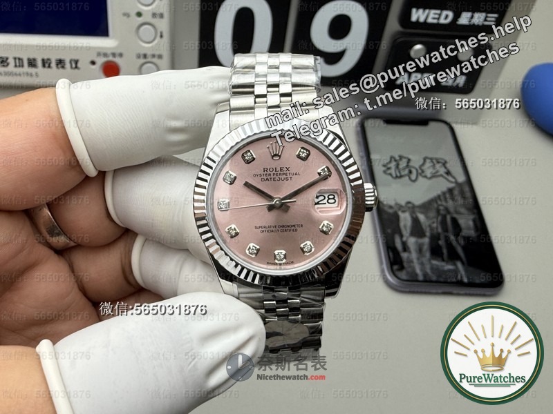 Are you on a limited budget but still want to travel? A+ Factory Rolex Pink Dial 31mm Diary Hands-On Test! The girl’s heart is bursting with excitement!