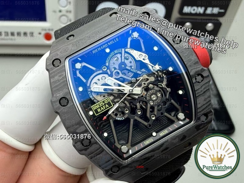50g ultra-light experience! BBR factory Richard Mille RM35-01 carbon fiber replica watch in-depth review