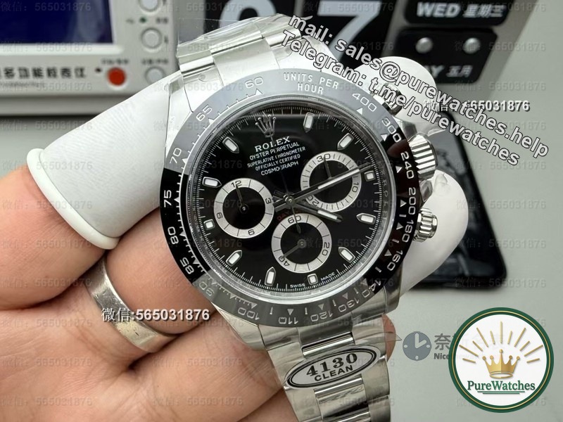 Clean Factory Black Pottery Daytona in-depth review! 4130 movement + AR steel belt, the hands-on experience exceeds expectations!