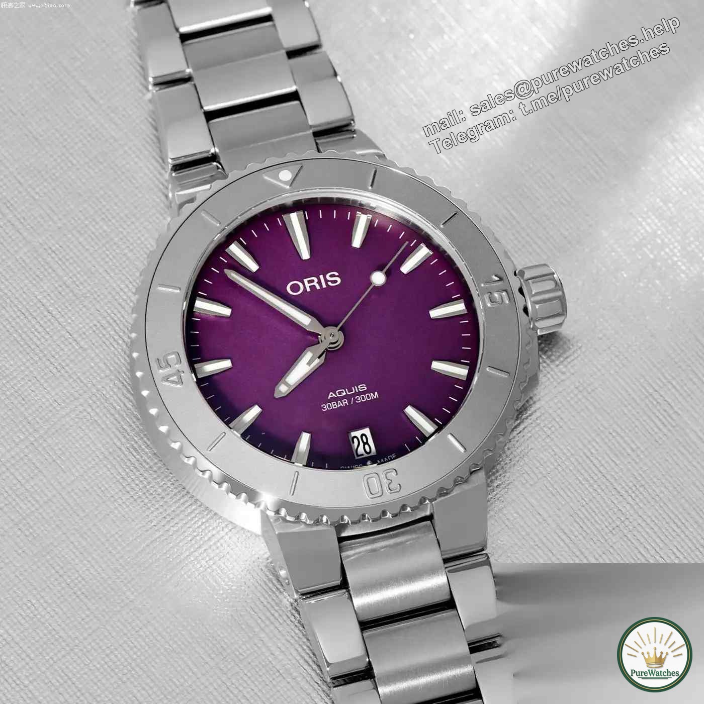 Oris Ben Bridge joint model is launched! The purple mother-of-pearl dial is so beautiful