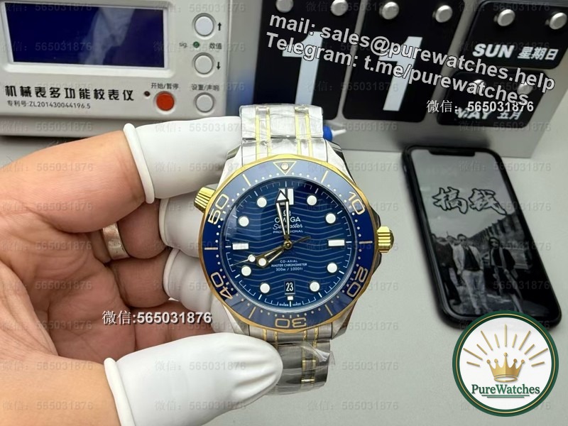 Review of the VS Factory Seamaster 300 Meter Gold Model｜This yellow and blue watch is worth it with your eyes closed.