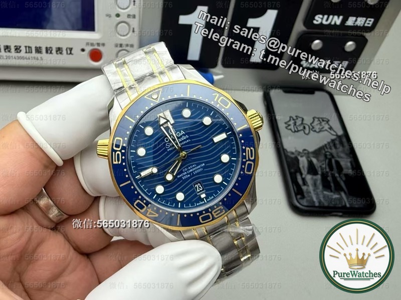 Review of the VS Factory Seamaster 300 Meter Gold Model｜This yellow and blue watch is worth it with your eyes closed.