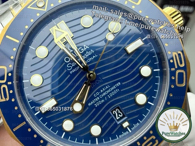 Review of the VS Factory Seamaster 300 Meter Gold Model｜This yellow and blue watch is worth it with your eyes closed.