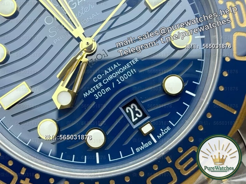 Review of the VS Factory Seamaster 300 Meter Gold Model｜This yellow and blue watch is worth it with your eyes closed.