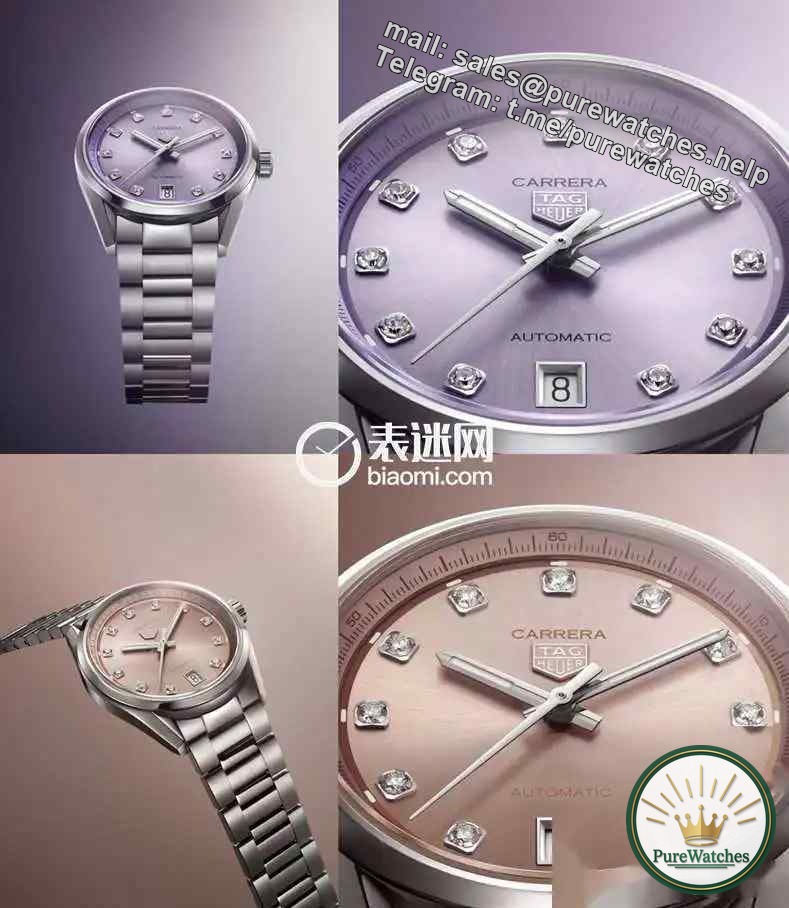 520 Confession Artifact! TAG Heuer Carrera Couple Watch Review, Diamond Time Markers Are So Romantic!