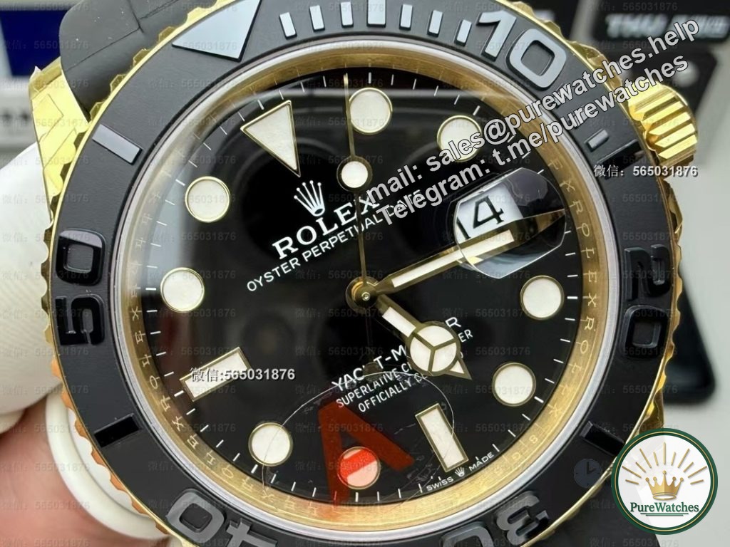 Replica table ceiling! Actual test of VS Factory Rolex Gold Yacht V3, the 148g counterweight is amazing