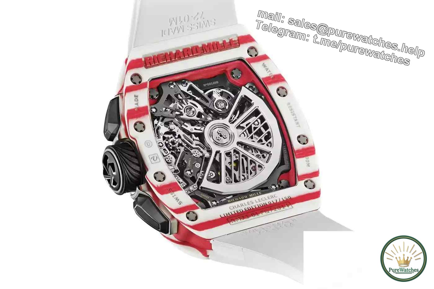 Watch it even if you can’t afford it! Richard Mille RM72-01 limited edition, white TPT case makes stunning debut