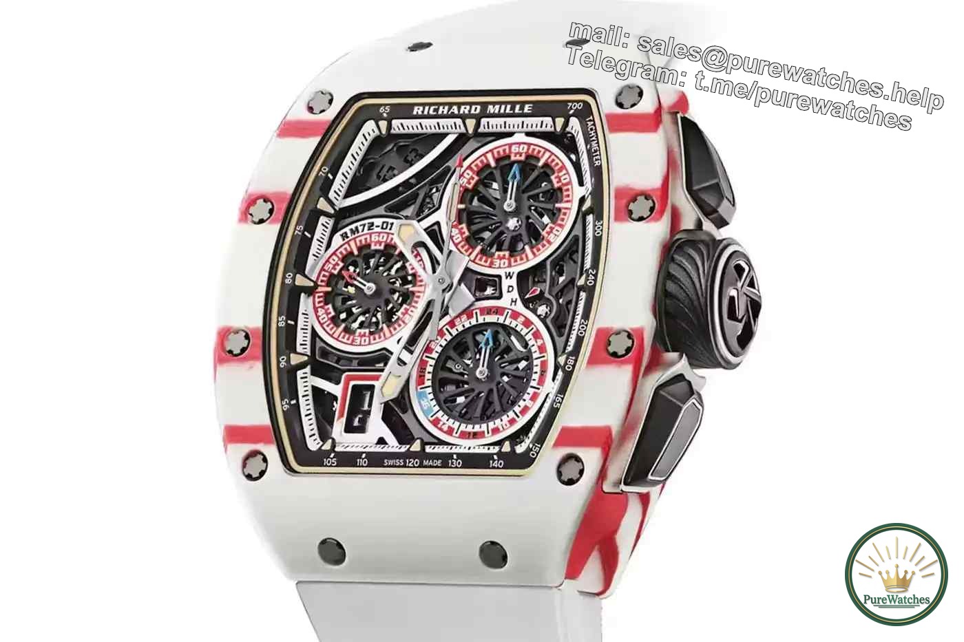 Watch it even if you can’t afford it! Richard Mille RM72-01 limited edition, white TPT case makes stunning debut
