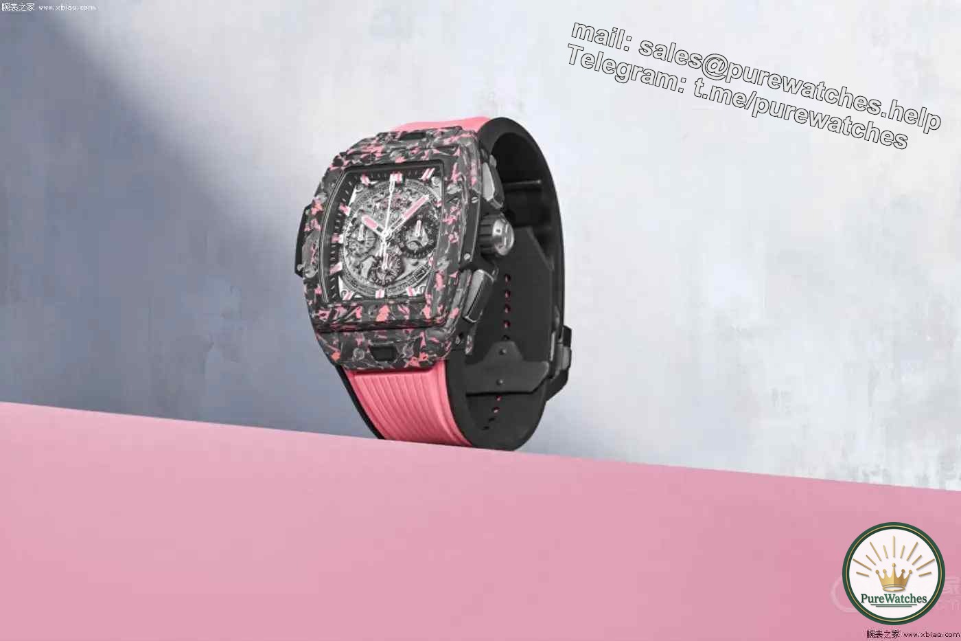 The girl’s heart bursts! Hublot candy powder limited edition tested, the carbon fiber pattern is so unique