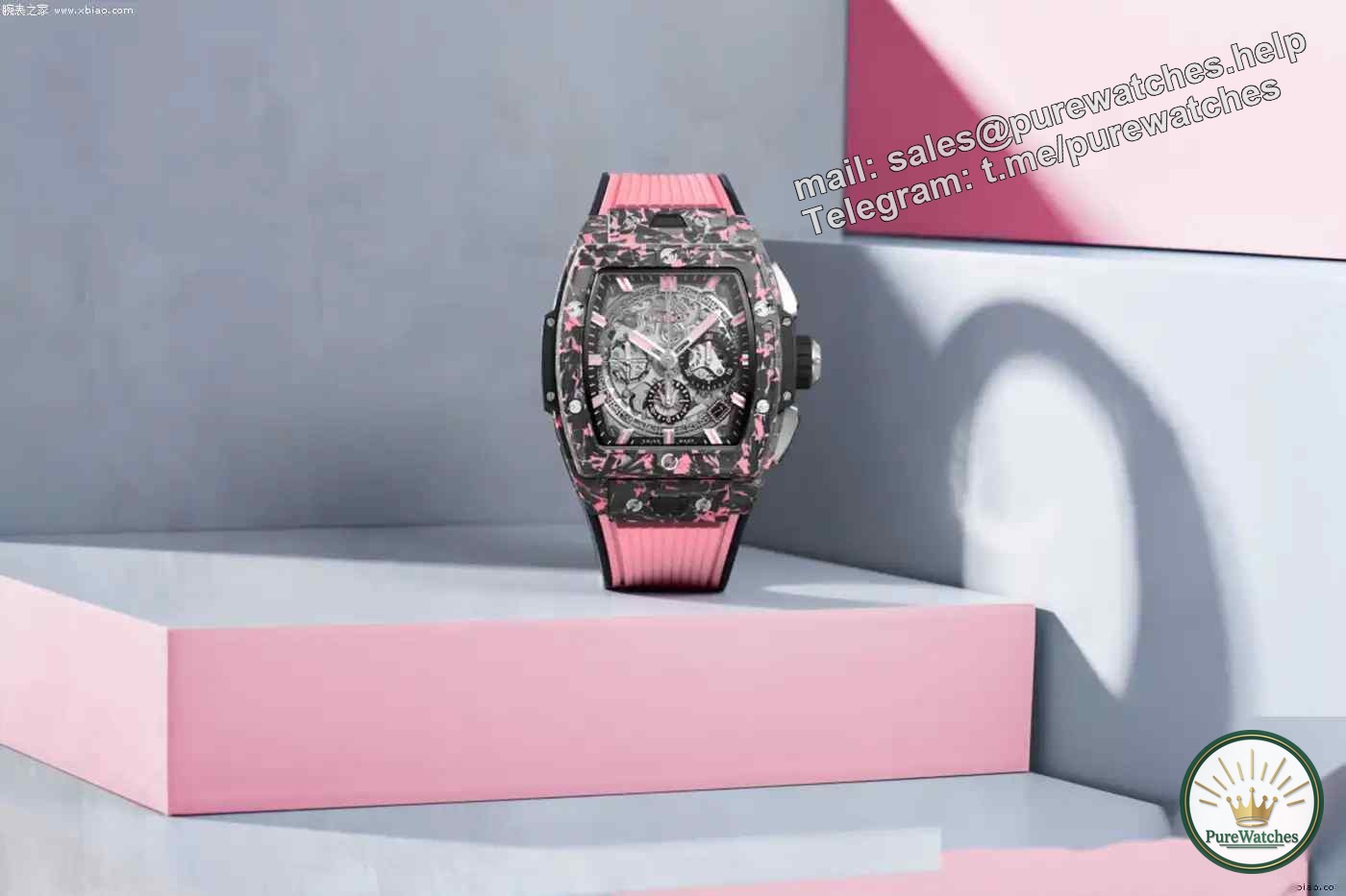 The girl’s heart bursts! Hublot candy powder limited edition tested, the carbon fiber pattern is so unique