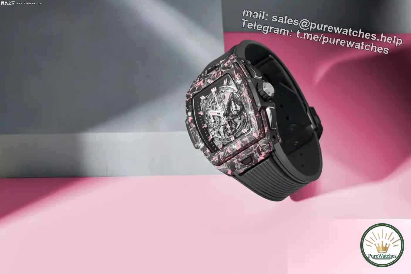 The girl’s heart bursts! Hublot candy powder limited edition tested, the carbon fiber pattern is so unique