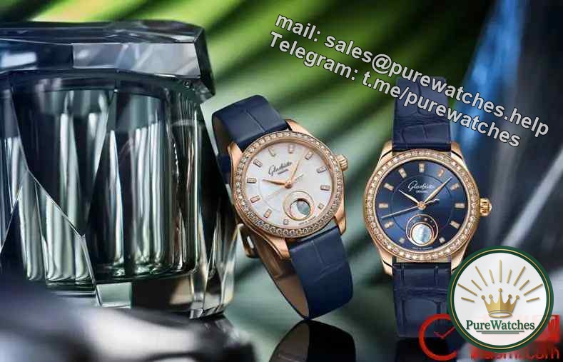 The moon phase function is incredibly accurate! Four new Glashütte original women’s watches are available, which can be worn with jeans or evening dresses!