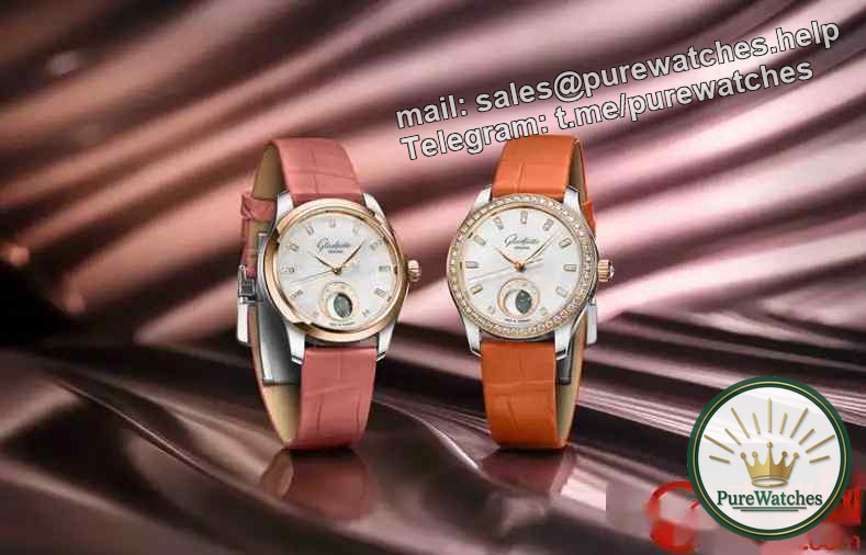 The moon phase function is incredibly accurate! Four new Glashütte original women’s watches are available, which can be worn with jeans or evening dresses!