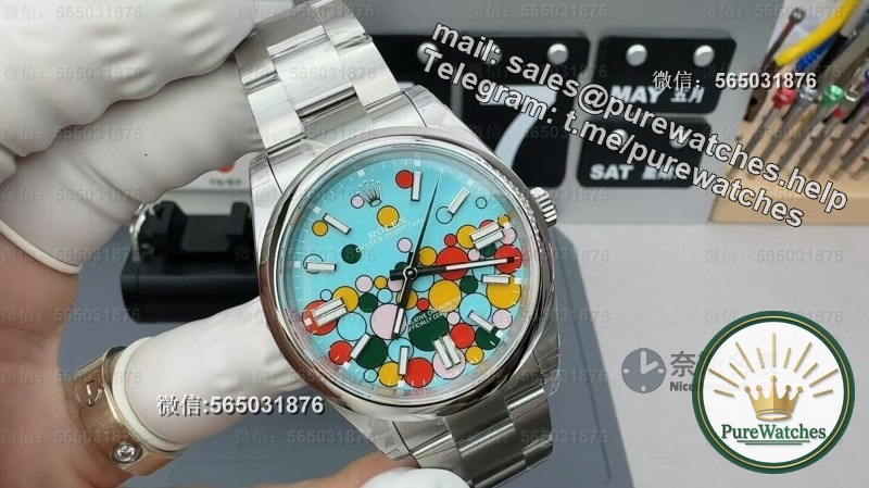VS factory Rolex Perpetual Tiffany Bubble Disc measured, Dandong 3235 movement is as stable as an old dog!